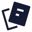 Note icon with solid sharp style