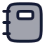 Notebook icon with duotone rounded style