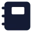 Notebook icon with solid standard style