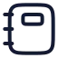 Notebook icon with stroke rounded style