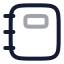 Notebook icon with twotone rounded style