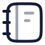 Notebook icon with twotone rounded style