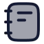 Notebook icon with duotone rounded style