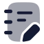 Notebookpen icon with bulk rounded style