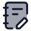 Notebookpen icon with duotone standard style