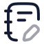 Notebookpen icon with twotone rounded style