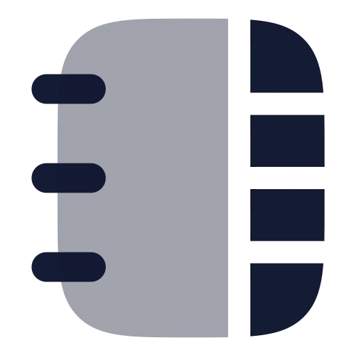 Notebook Tabs Icon in Bulk Rounded style