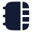Notebooktabs icon with solid rounded style
