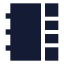 Notebooktabs icon with solid sharp style
