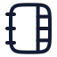 Notebooktabs icon with stroke rounded style