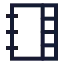 Notebooktabs icon with stroke sharp style