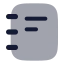 Notebooktext icon with bulk rounded style
