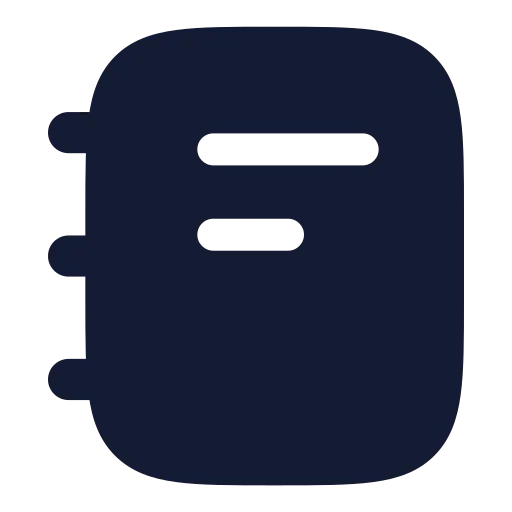 Notebook Text Icon in Solid Rounded style