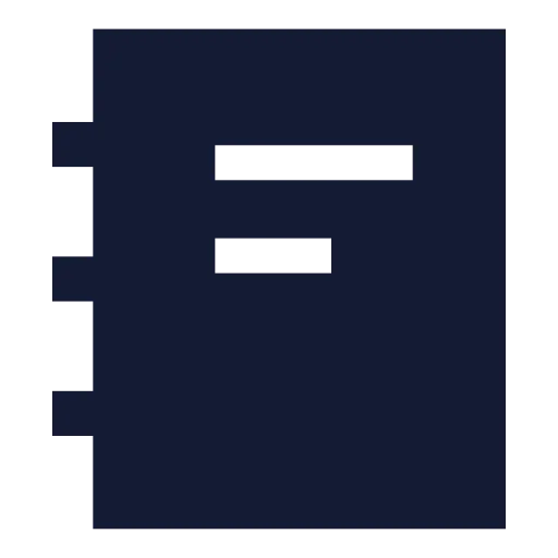 Notebook Text Icon in Solid Sharp style