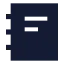 Notebooktext icon with solid sharp style