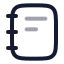 Notebook icon with twotone rounded style