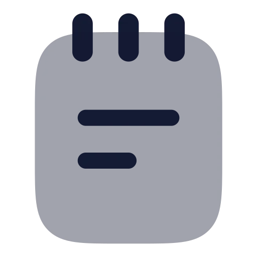 Notepad Text Icon in Bulk Rounded style