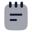 Notepadtext icon with bulk rounded style