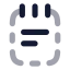 Notepadtextdashed icon with bulk rounded style