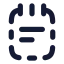 Notepadtextdashed icon with solid rounded style