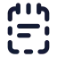 Notepadtextdashed icon with solid standard style