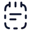 Notepadtextdashed icon with stroke rounded style