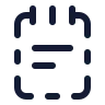Notepad Text Dashed icon preview