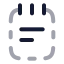 Notepadtextdashed icon with twotone rounded style