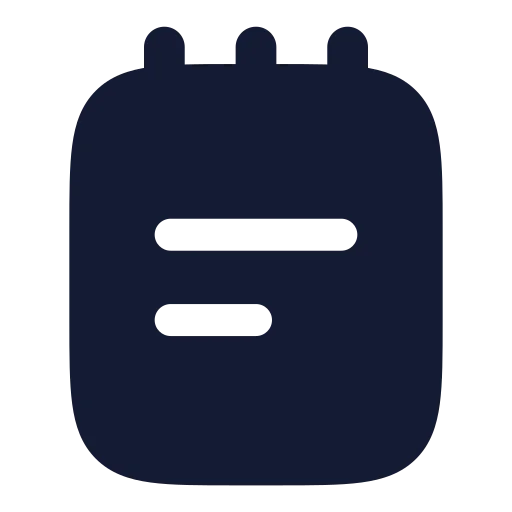 Notepad Text Icon in Solid Rounded style