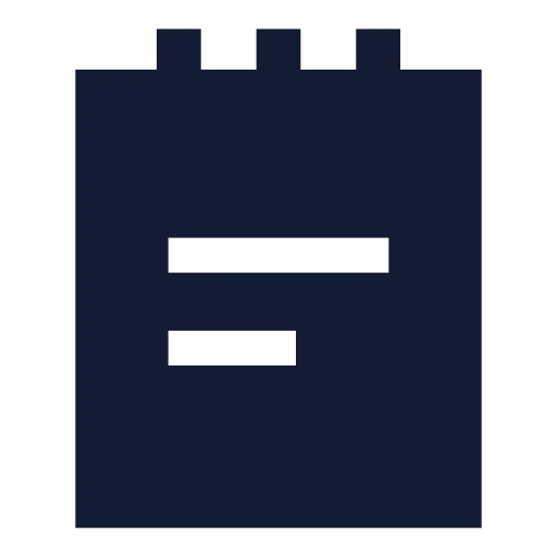 Notepad Text Icon in Solid Sharp style