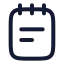 Notepadtext icon with stroke rounded style