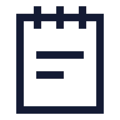 Notepad Text Icon in Stroke Sharp style