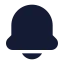 Notification icon with solid sharp style