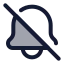 Notificationoff icon with duotone rounded style