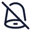 Notificationoff icon with stroke rounded style
