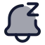 Notificationsnooze icon with duotone rounded style