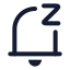 Notificationsnooze icon with stroke rounded style