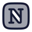 Notion icon with duotone rounded style