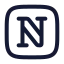 Notion icon with stroke rounded style