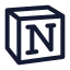 Notion icon with stroke rounded style