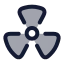 Nuclearpower icon with duotone rounded style