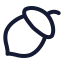 Nut icon with stroke rounded style