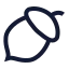 Nut icon with stroke sharp style