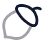 Nut icon with twotone rounded style
