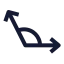 Obtuse icon with stroke sharp style