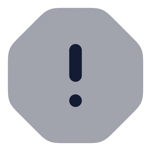 Octagon Alert Icon in Bulk Rounded style