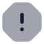 Octagonalert icon with bulk rounded style