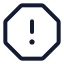 Octagonalert icon with stroke standard style