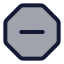Octagonminus icon with duotone standard style