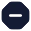 Octagonminus icon with solid rounded style